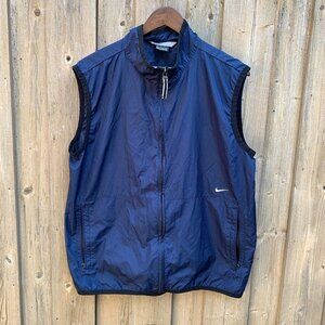 Vintage Nike Jacket Vest Large Gray Tab Navy